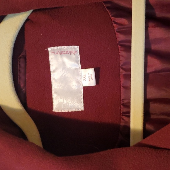 Burgundy Peacoat - Picture 2 of 5